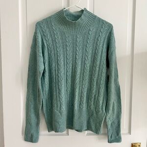 NWT Sherpa Women's Cable Knit Sweater - Light Blue